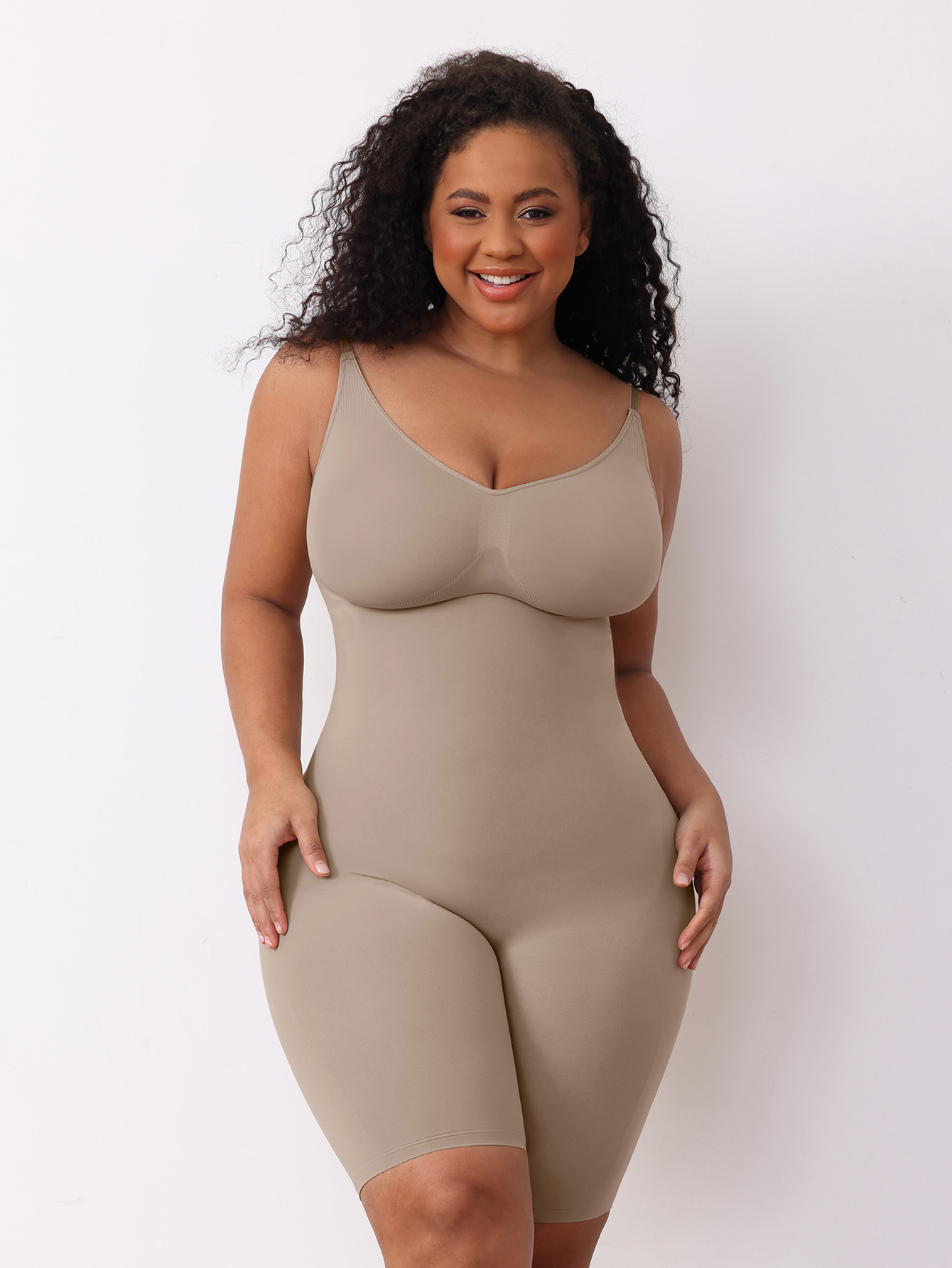 Womens Seamless Shapewear Bodysuit Romper - Full Body Shaper Jumpsuit